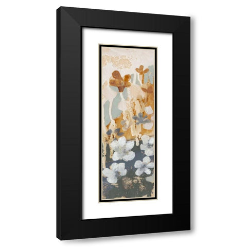 Drippy Flower Abstract II Black Modern Wood Framed Art Print with Double Matting by Goldberger, Jennifer