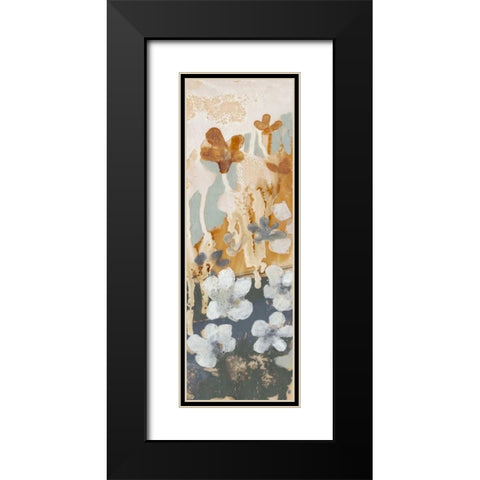 Drippy Flower Abstract II Black Modern Wood Framed Art Print with Double Matting by Goldberger, Jennifer