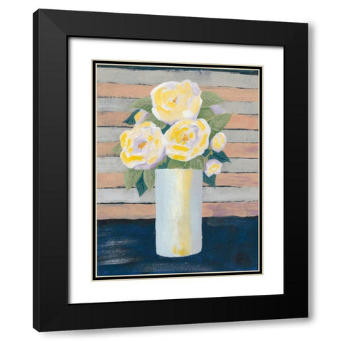 Wednesday Blooms I Black Modern Wood Framed Art Print with Double Matting by Popp, Grace
