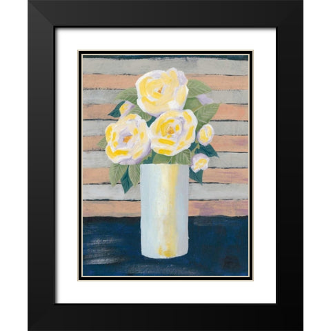 Wednesday Blooms I Black Modern Wood Framed Art Print with Double Matting by Popp, Grace