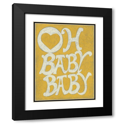 Oh Baby, Baby Black Modern Wood Framed Art Print with Double Matting by Zarris, Chariklia