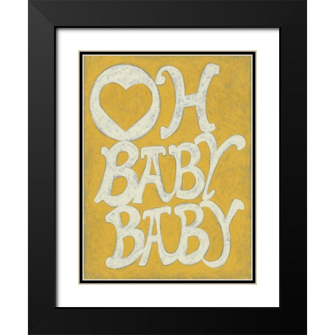 Oh Baby, Baby Black Modern Wood Framed Art Print with Double Matting by Zarris, Chariklia
