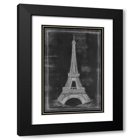 European Icon Blueprint I Black Modern Wood Framed Art Print with Double Matting by Harper