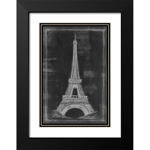 European Icon Blueprint I Black Modern Wood Framed Art Print with Double Matting by Harper