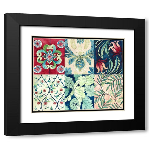Ornate Watercolor Motif Black Modern Wood Framed Art Print with Double Matting by Popp, Grace
