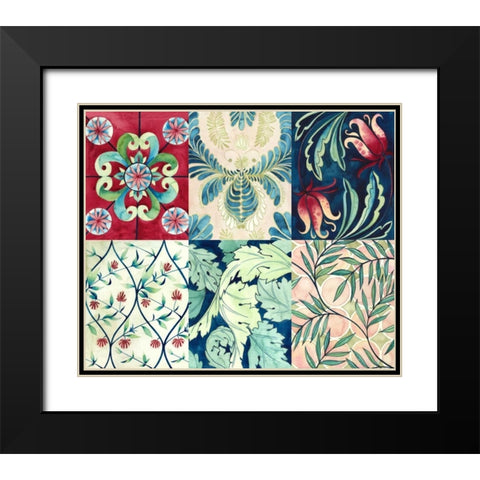 Ornate Watercolor Motif Black Modern Wood Framed Art Print with Double Matting by Popp, Grace