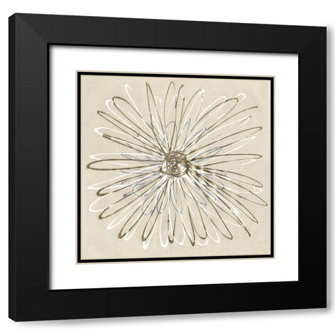 Atomic Flower I Black Modern Wood Framed Art Print with Double Matting by Stramel, Renee W.