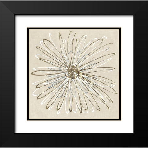 Atomic Flower I Black Modern Wood Framed Art Print with Double Matting by Stramel, Renee W.