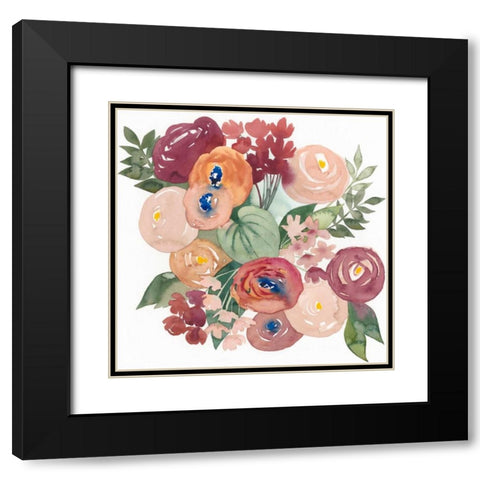 Pirouette Posy I Black Modern Wood Framed Art Print with Double Matting by Popp, Grace