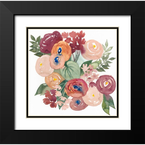 Pirouette Posy I Black Modern Wood Framed Art Print with Double Matting by Popp, Grace