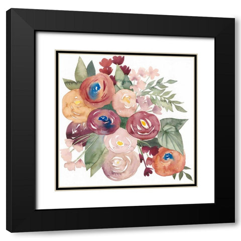 Pirouette Posy II Black Modern Wood Framed Art Print with Double Matting by Popp, Grace