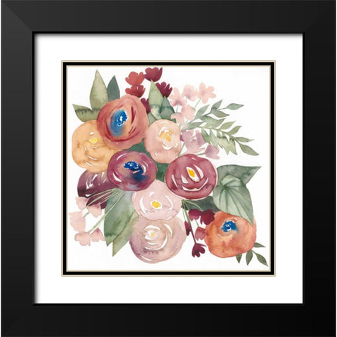 Pirouette Posy II Black Modern Wood Framed Art Print with Double Matting by Popp, Grace