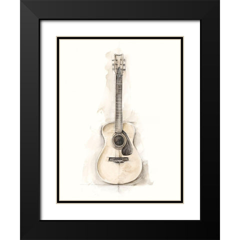 Ethans Guitar I Black Modern Wood Framed Art Print with Double Matting by Harper, Ethan