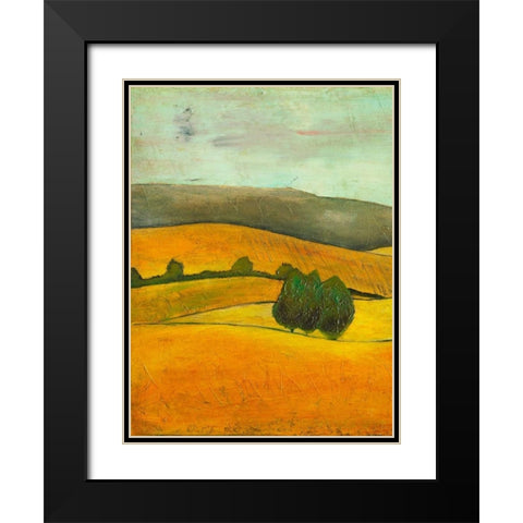 Pastel Hills III Black Modern Wood Framed Art Print with Double Matting by Altug, Mehmet