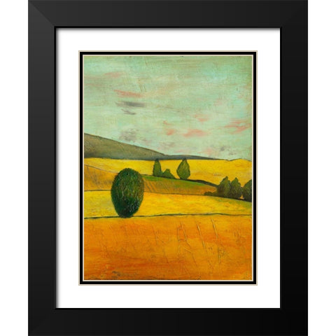 Pastel Hills IV Black Modern Wood Framed Art Print with Double Matting by Altug, Mehmet