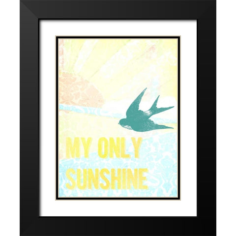 My Only Sunshine II Black Modern Wood Framed Art Print with Double Matting by Studio W