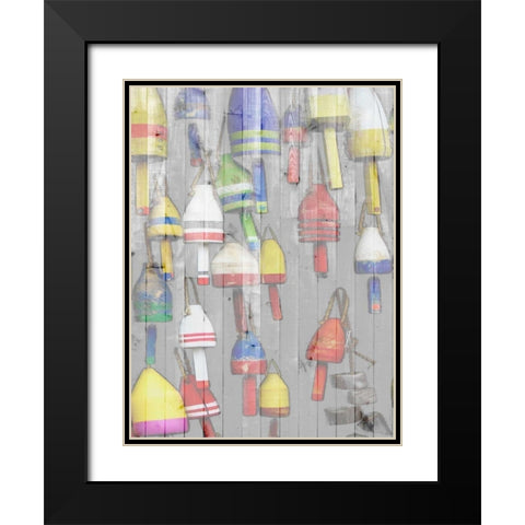 Dockside II Black Modern Wood Framed Art Print with Double Matting by Fagalde, Jarman