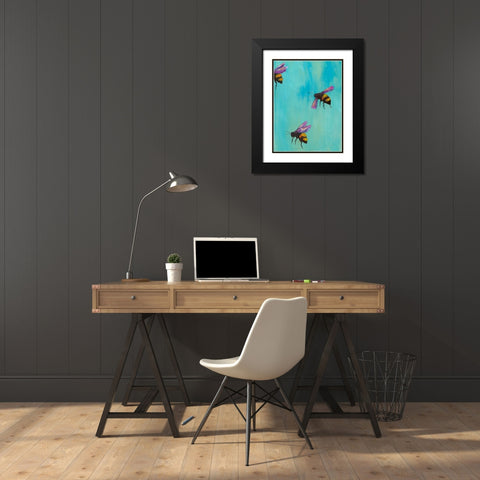 Pollinators III Black Modern Wood Framed Art Print with Double Matting by Altug, Mehmet