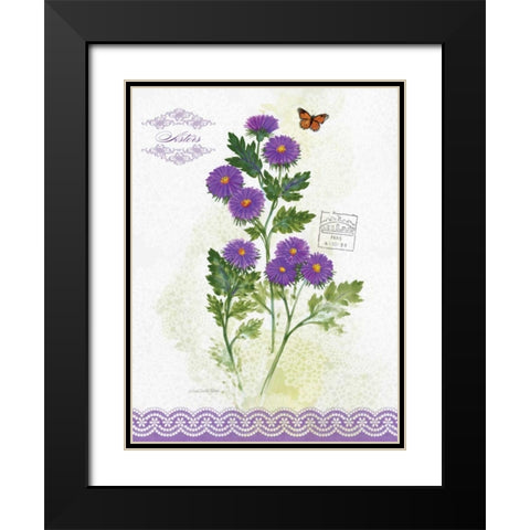 Flower Study on Lace II Black Modern Wood Framed Art Print with Double Matting by Della-Piana, Elissa
