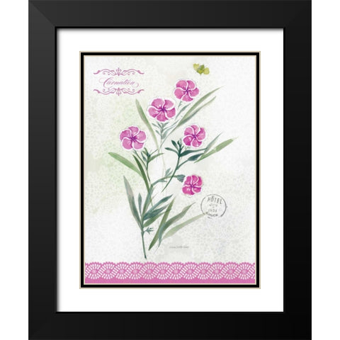 Flower Study on Lace III Black Modern Wood Framed Art Print with Double Matting by Della-Piana, Elissa
