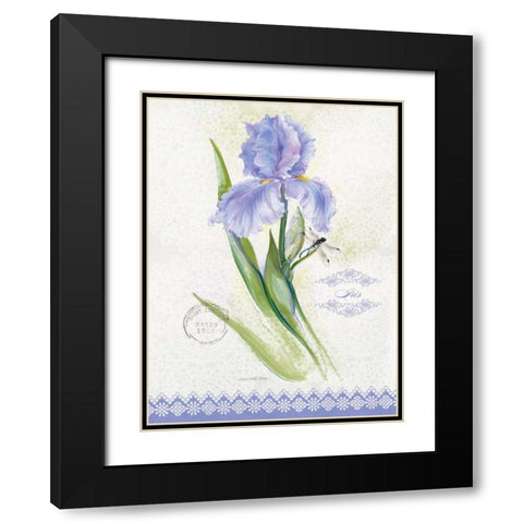 Flower Study on Lace VII Black Modern Wood Framed Art Print with Double Matting by Della-Piana, Elissa
