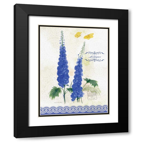 Flower Study on Lace VIII Black Modern Wood Framed Art Print with Double Matting by Della-Piana, Elissa