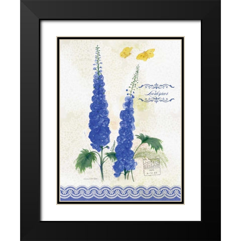 Flower Study on Lace VIII Black Modern Wood Framed Art Print with Double Matting by Della-Piana, Elissa