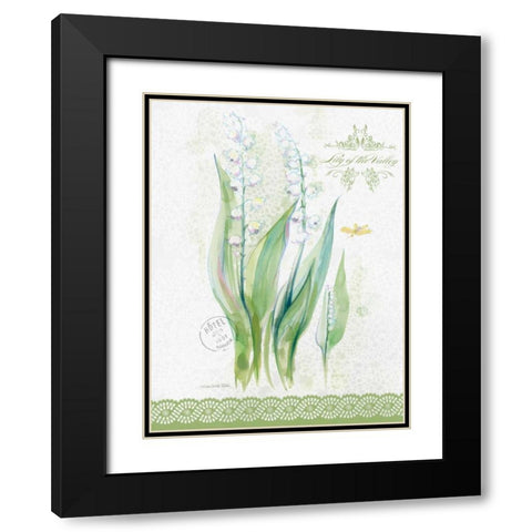 Flower Study on Lace IX Black Modern Wood Framed Art Print with Double Matting by Della-Piana, Elissa