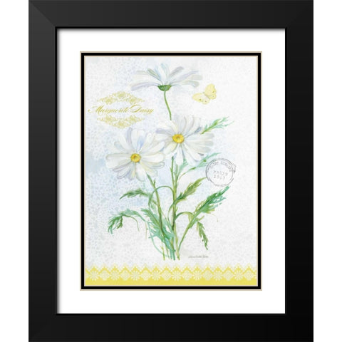 Flower Study on Lace X Black Modern Wood Framed Art Print with Double Matting by Della-Piana, Elissa