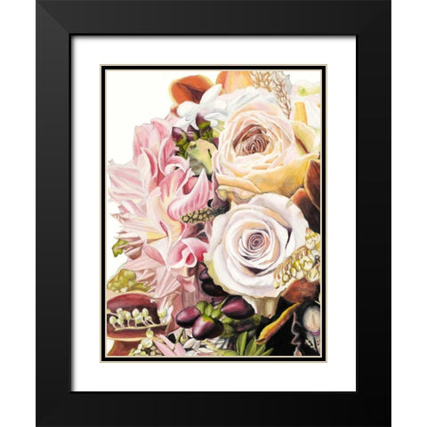 Spring Floral Bouquet I Black Modern Wood Framed Art Print with Double Matting by McCavitt, Naomi