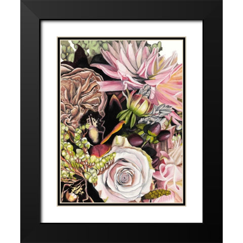 Spring Floral Bouquet II Black Modern Wood Framed Art Print with Double Matting by McCavitt, Naomi