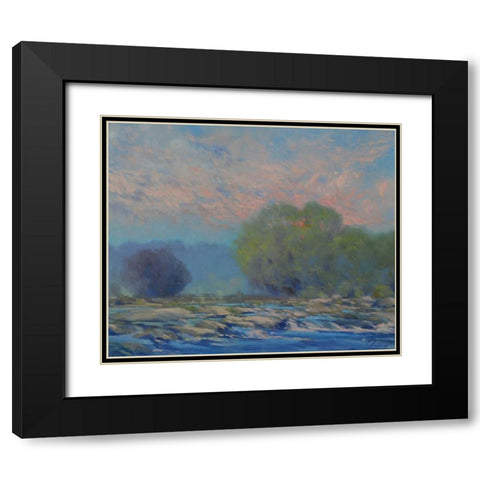 James River from Belle Isle I Black Modern Wood Framed Art Print with Double Matting by Larivey, Chuck