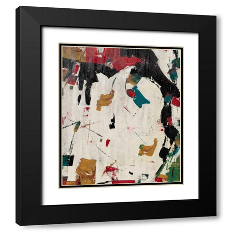 Puzzle I Black Modern Wood Framed Art Print with Double Matting by OToole, Tim