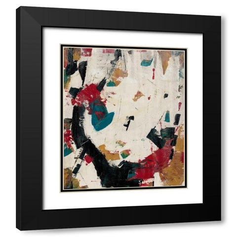 Puzzle II Black Modern Wood Framed Art Print with Double Matting by OToole, Tim