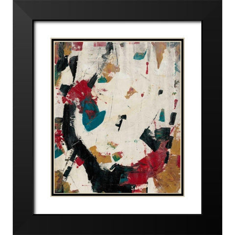 Puzzle II Black Modern Wood Framed Art Print with Double Matting by OToole, Tim