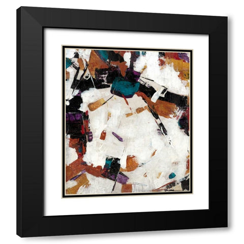 Puzzle III Black Modern Wood Framed Art Print with Double Matting by OToole, Tim