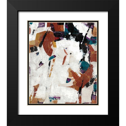 Puzzle IV Black Modern Wood Framed Art Print with Double Matting by OToole, Tim