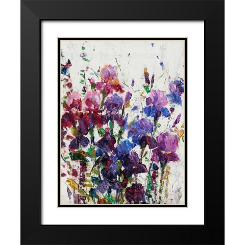 Iris Blooming I Black Modern Wood Framed Art Print with Double Matting by OToole, Tim