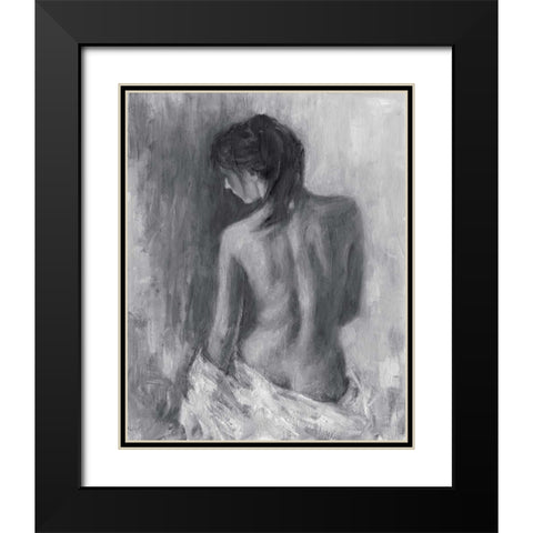 Draped Figure II Black Modern Wood Framed Art Print with Double Matting by Harper, Ethan