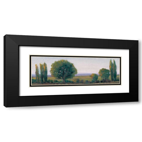 Panoramic Treeline I Black Modern Wood Framed Art Print with Double Matting by OToole, Tim