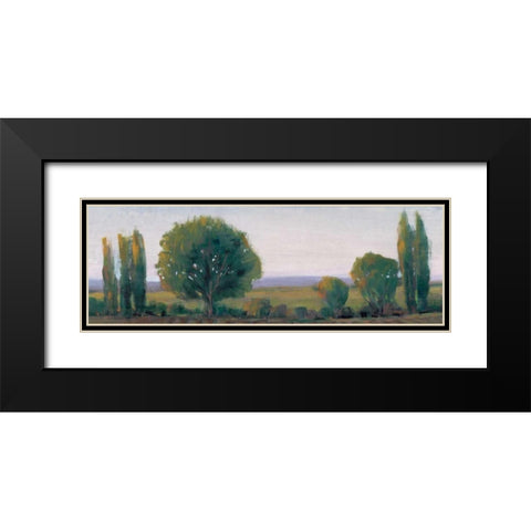 Panoramic Treeline I Black Modern Wood Framed Art Print with Double Matting by OToole, Tim