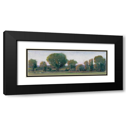 Panoramic Treeline II Black Modern Wood Framed Art Print with Double Matting by OToole, Tim