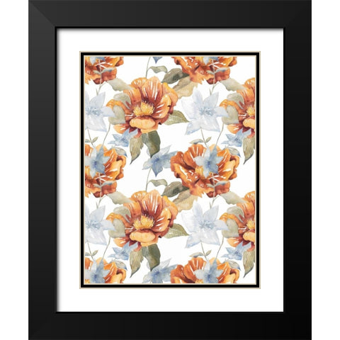 Ebbing Peonies II Black Modern Wood Framed Art Print with Double Matting by Popp, Grace