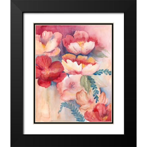 Cerise Tide II Black Modern Wood Framed Art Print with Double Matting by Popp, Grace