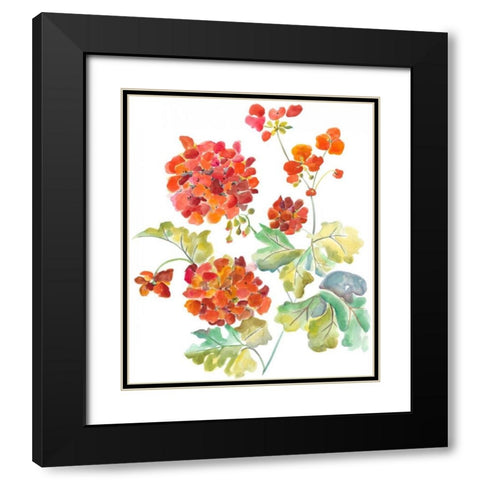 Cranesbills II Black Modern Wood Framed Art Print with Double Matting by Zarris, Chariklia