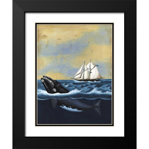 Whaling Stories II Black Modern Wood Framed Art Print with Double Matting by McCavitt, Naomi