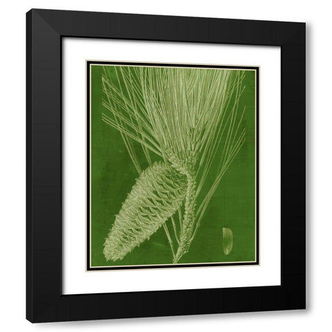 Modern Pine II Black Modern Wood Framed Art Print with Double Matting by Vision Studio