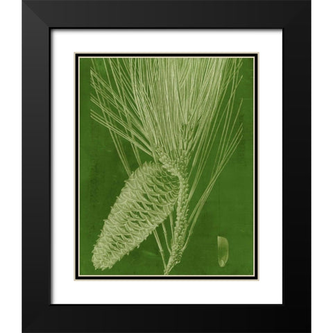 Modern Pine II Black Modern Wood Framed Art Print with Double Matting by Vision Studio