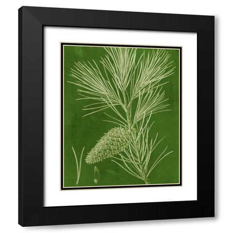 Modern Pine V Black Modern Wood Framed Art Print with Double Matting by Vision Studio