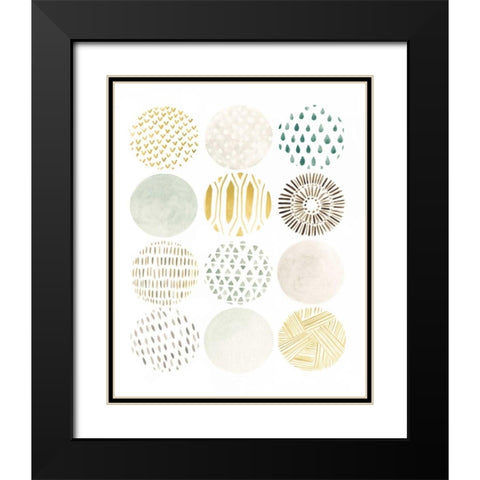 Orbital Patterns II Black Modern Wood Framed Art Print with Double Matting by Vess, June Erica